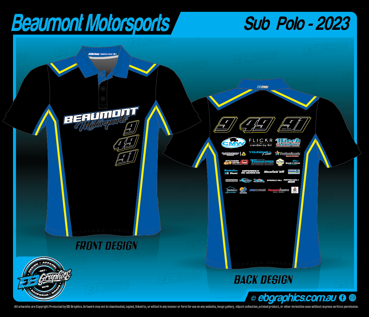 Beaumont Motorsports Sub Polo - EB Graphics